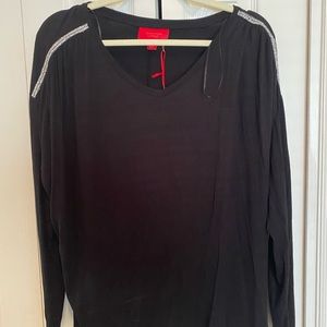 Black blouse with sparkle detail